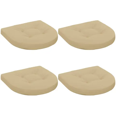 vidaXL Coussins de siège 4 pièces 4 pc 100 % polyester Beige – 421665 – image 1