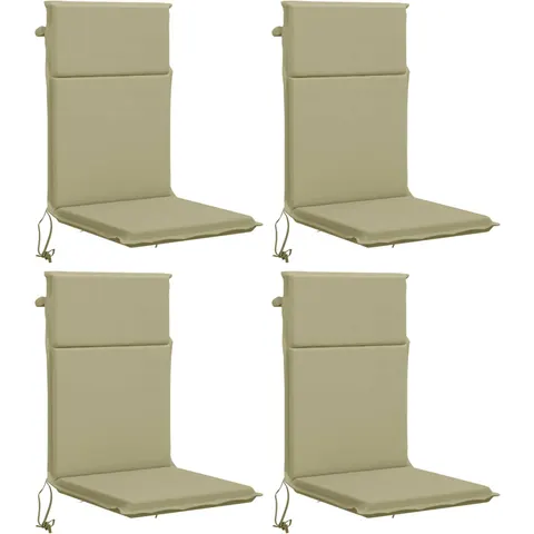 vidaXL Coussin de chaise à dossier haut GEMERT 4 pc 100 % polyester – 425342 – image 1