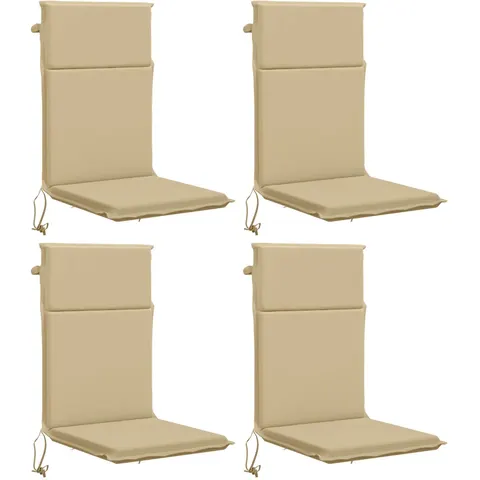 vidaXL Coussin de chaise à dossier haut GEMERT 4 pc 100 % polyester – 425700 – image 1