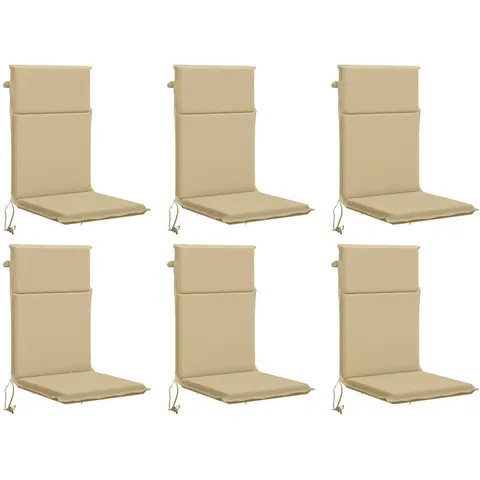 vidaXL Coussin de chaise à dossier haut GEMERT 6 pc 100 % polyester – 425717 – image 1
