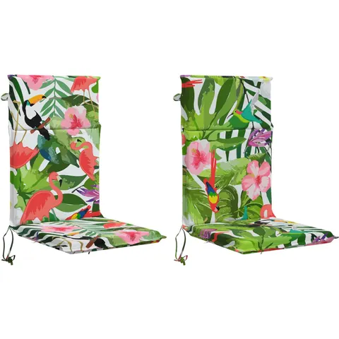 vidaXL Coussin de chaise à dossier haut GEMERT 2 pc 100 % polyester – 425847 – image 1