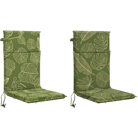 vidaXL Coussin de chaise à dossier haut GEMERT 2 pc 100 % polyester – 425960 – image 1