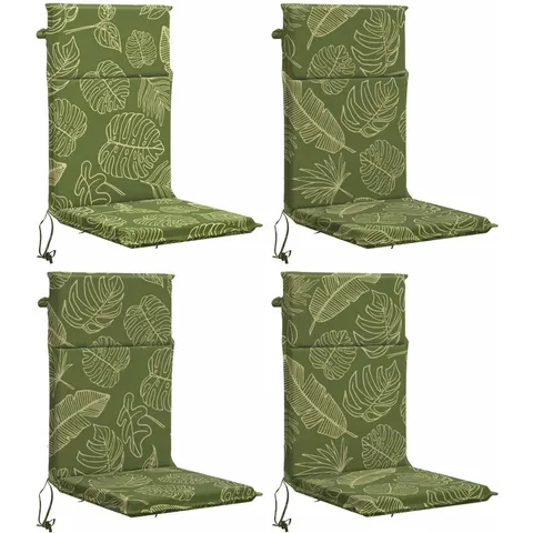 vidaXL Coussin de chaise à dossier haut GEMERT 4 pc 100 % polyester – 425977 – image 1