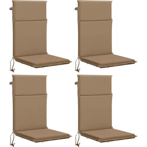 vidaXL Coussin de chaise à dossier haut GEMERT 4 pc 100 % polyester – 426097 – image 1