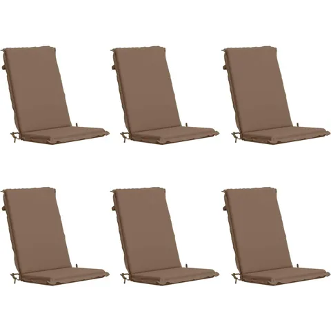 vidaXL Coussin de chaise à dossier haut GEMERT 6 pc 100 % polyester – 427124 – image 1