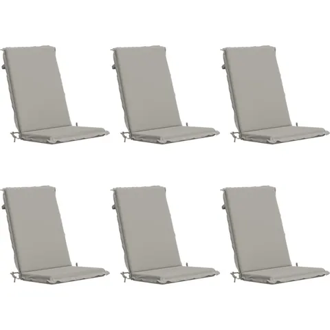 vidaXL Coussin de chaise à dossier haut GEMERT 6 pc 100 % polyester – 427636 – image 1