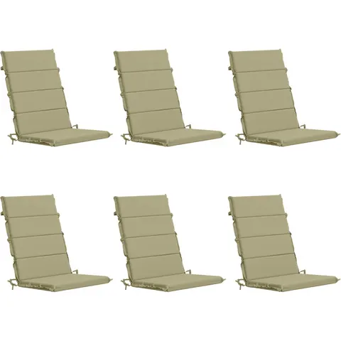 vidaXL Coussin de chaise à dossier haut GEMERT 6 pc 100 % polyester – 428831 – image 1