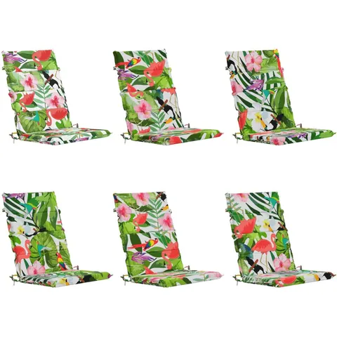 vidaXL Coussin de chaise à dossier haut GEMERT 6 pc 100 % polyester – 429340 – image 1