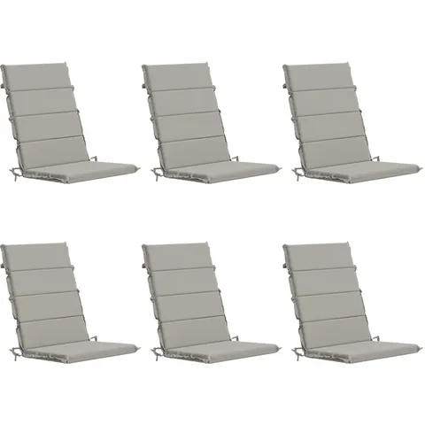 vidaXL Coussin de chaise à dossier haut GEMERT 6 pc 100 % polyester – 429371 – image 1