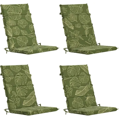 vidaXL Coussin de chaise à dossier haut GEMERT 4 pc 100 % polyester – 429456 – image 1