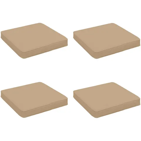 vidaXL Coussins de siège 4 pièces VUGHT 4 pc 100 % polyester Sable – image 1