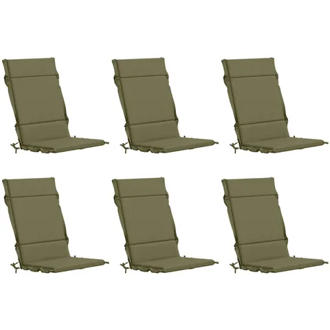 vidaXL Coussin de chaise à dossier haut GEMERT 6 pc 100 % polyester – 431992 – image 1