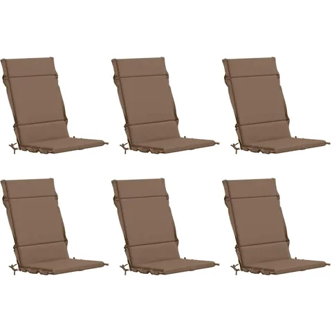 vidaXL Coussin de chaise à dossier haut GEMERT 6 pc 100 % polyester – 432050 – image 1