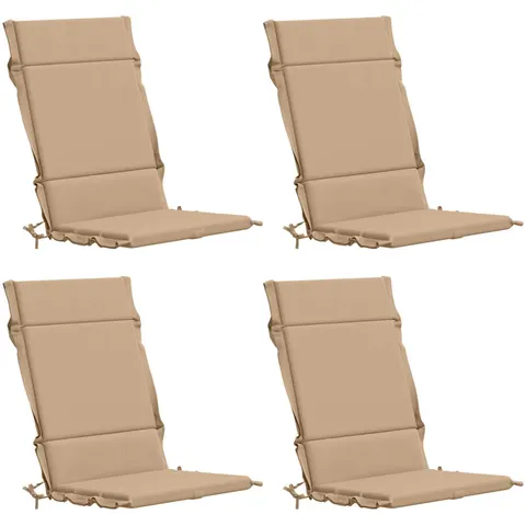 vidaXL Coussin de chaise à dossier haut GEMERT 4 pc 100 % polyester – 432104 – image 1