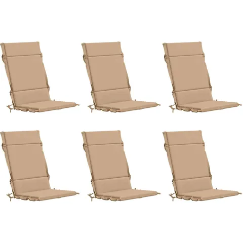 vidaXL Coussin de chaise à dossier haut GEMERT 6 pc 100 % polyester – 432111 – image 1