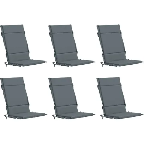 vidaXL Coussin de chaise à dossier haut GEMERT 6 pc 100 % polyester – 432142 – image 1