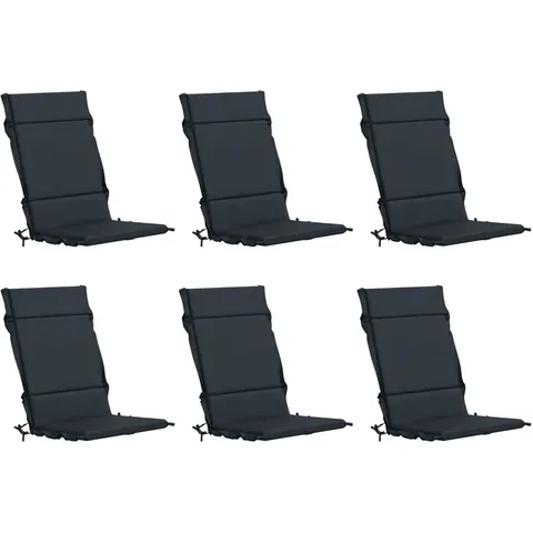 vidaXL Coussin de chaise à dossier haut GEMERT 6 pc 100 % polyester – 432173 – image 1