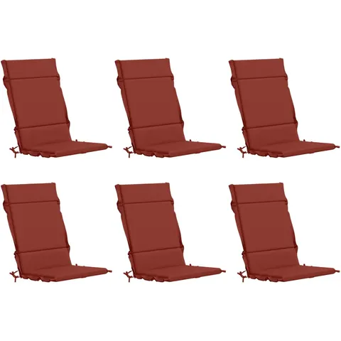 vidaXL Coussin de chaise à dossier haut GEMERT 6 pc 100 % polyester – 432234 – image 1