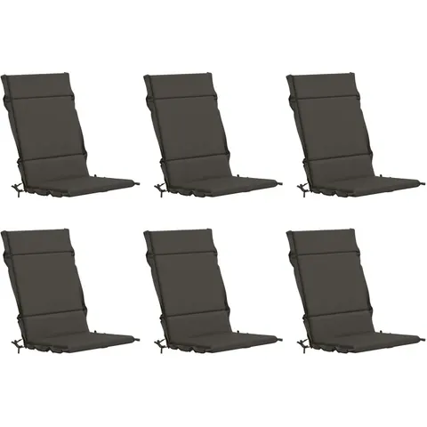 vidaXL Coussin de chaise à dossier haut GEMERT 6 pc 100 % polyester – 432265 – image 1