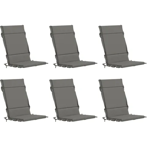vidaXL Coussin de chaise à dossier haut GEMERT 6 pc 100 % polyester – 432296 – image 1