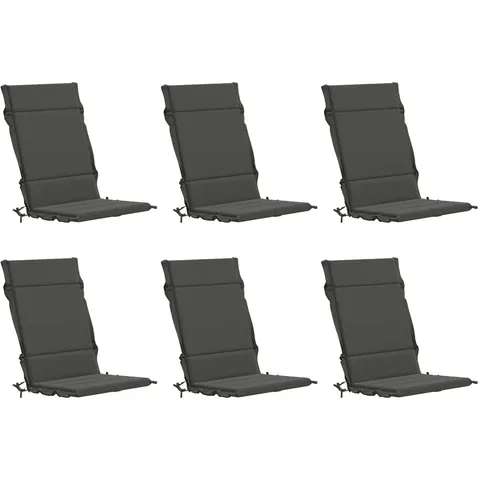 vidaXL Coussin de chaise à dossier haut GEMERT 6 pc 100 % polyester – 432357 – image 1