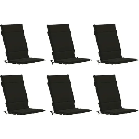 vidaXL Coussin de chaise à dossier haut GEMERT 6 pc 100 % polyester – 432449 – image 1
