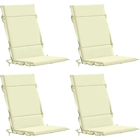 vidaXL Coussin de chaise à dossier haut GEMERT 4 pc 100 % polyester – 432494 – image 1