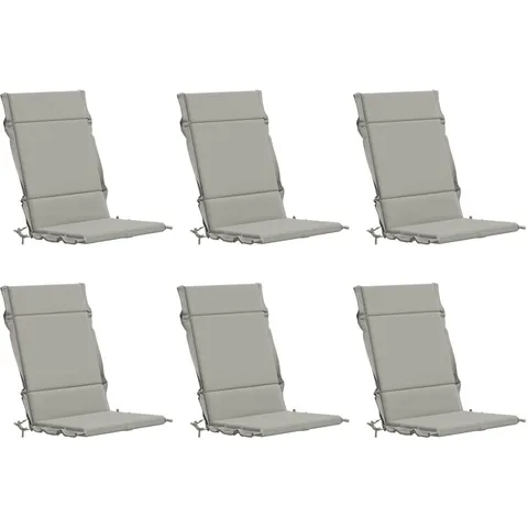 vidaXL Coussin de chaise à dossier haut GEMERT 6 pc 100 % polyester – 432562 – image 1