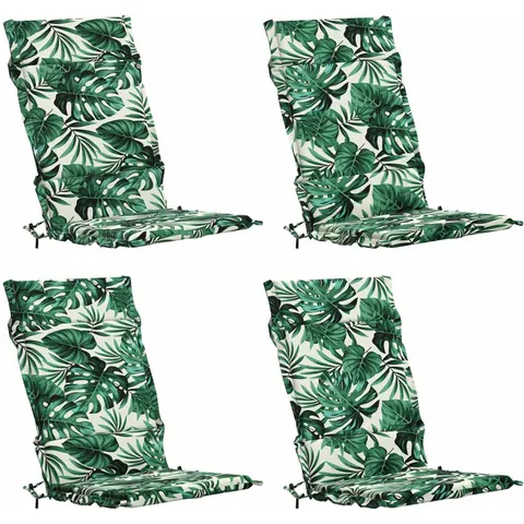 vidaXL Coussin de chaise à dossier haut GEMERT 4 pc 100 % polyester – 432678 – image 1