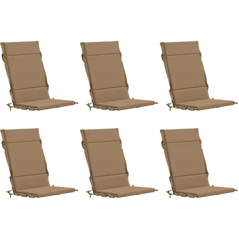 vidaXL Coussin de chaise à dossier haut GEMERT 6 pc 100 % polyester – 432777 – image 1