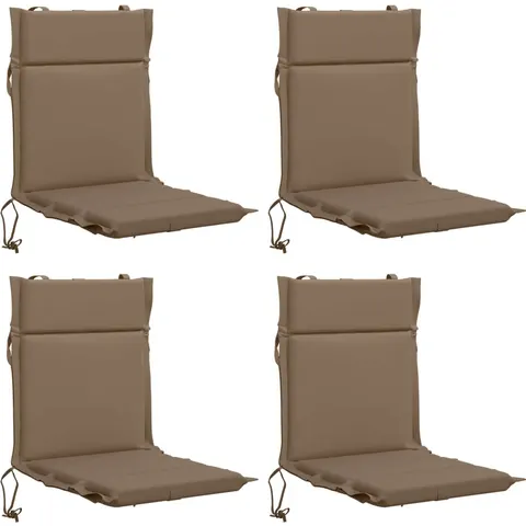 vidaXL Coussin de chaise à dossier bas GEMERT 4 pc 100 % polyester – 432913 – image 1