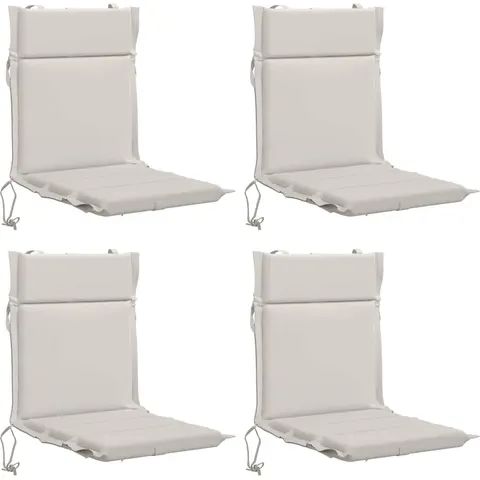 vidaXL Coussin de chaise à dossier bas GEMERT 4 pc 100 % polyester – 432944 – image 1