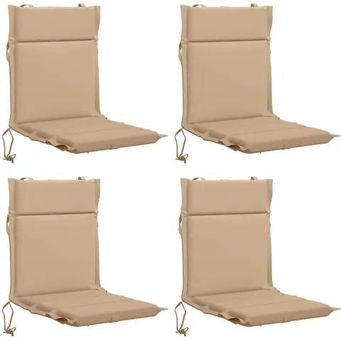 vidaXL Coussin de chaise à dossier bas GEMERT 4 pc 100 % polyester – 432975 – image 1