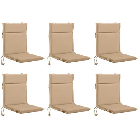 vidaXL Coussin de chaise à dossier bas GEMERT 6 pc 100 % polyester – 432982 – image 1
