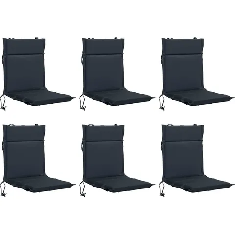 vidaXL Coussin de chaise à dossier bas GEMERT 6 pc 100 % polyester – 433040 – image 1