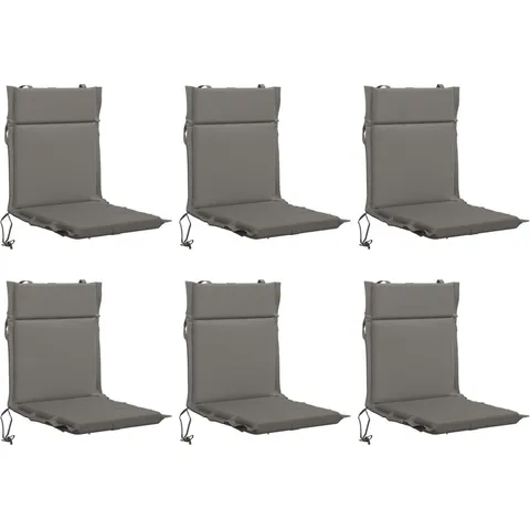 vidaXL Coussin de chaise à dossier bas GEMERT 6 pc 100 % polyester – 433163 – image 1