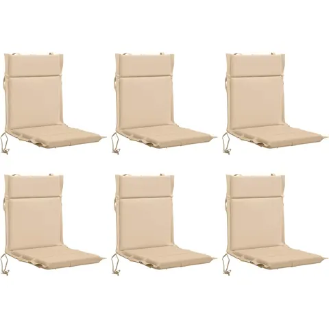 vidaXL Coussin de chaise à dossier bas GEMERT 6 pc 100 % polyester – 433194 – image 1