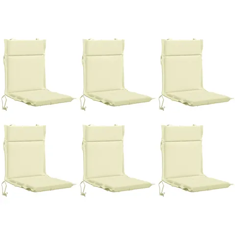 vidaXL Coussin de chaise à dossier bas GEMERT 6 pc 100 % polyester – 433378 – image 1