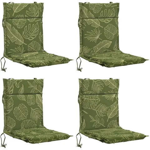 vidaXL Coussin de chaise à dossier bas GEMERT 4 pc 100 % polyester – 433514 – image 1