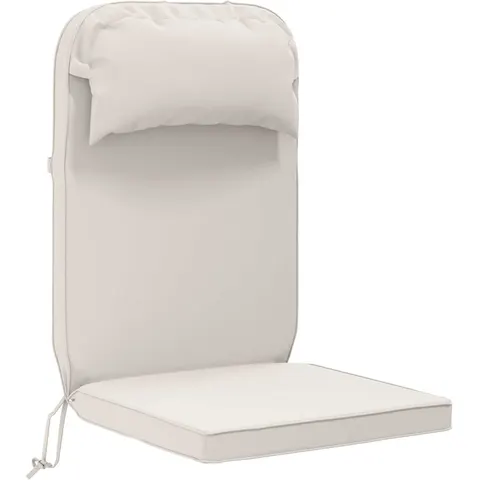 vidaXL Coussin de chaise Adirondack 100 % polyester Blanc – image 1