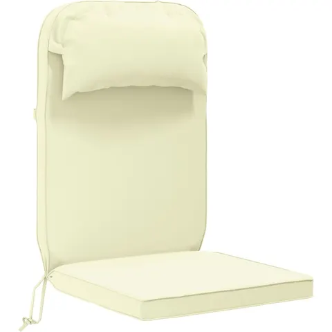 vidaXL Coussin de chaise Adirondack 100 % polyester Crème – image 1