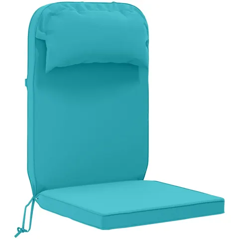 vidaXL Coussin de chaise Adirondack 100 % polyester Turquoise – image 1