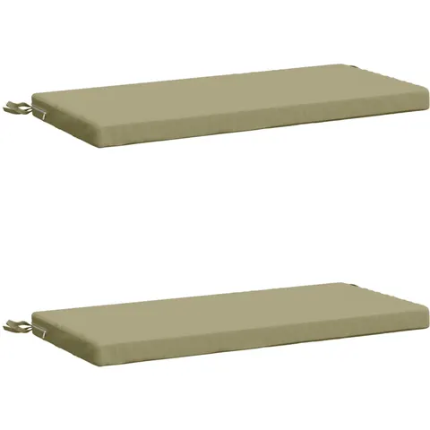 vidaXL Coussins de Banc SOEST 2 pc 100 % polyester Vert clair – 454625 – image 1