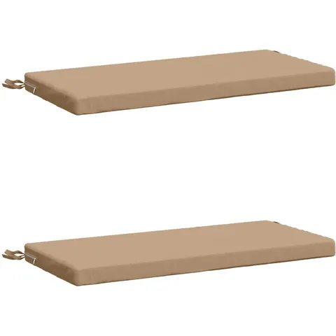 vidaXL Coussins de Banc SOEST 2 pc 100 % polyester Sable – 454687 – image 1