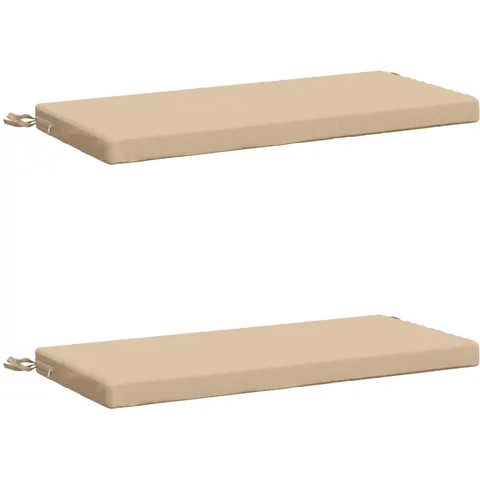 vidaXL Coussins de Banc SOEST 2 pc 100 % polyester Crème – 454823 – image 1