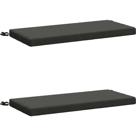 vidaXL Coussins de Banc SOEST 2 pc 100 % polyester Anthracite – 454847 – image 1