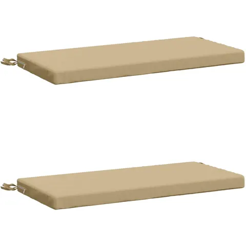 vidaXL Coussins de Banc SOEST 2 pc 100 % polyester Beige – 454861 – image 1
