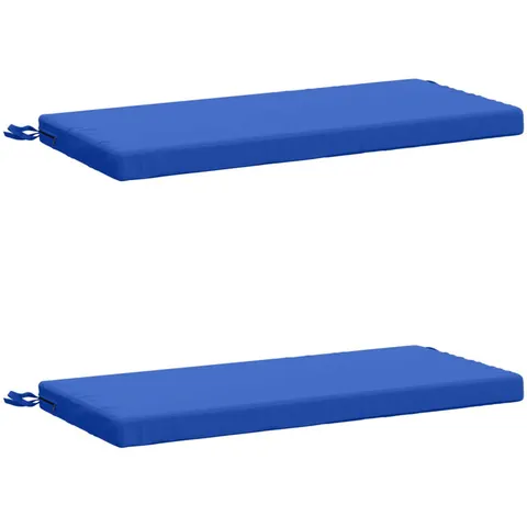 vidaXL Coussins de Banc SOEST 2 pc 100 % polyester Bleu royal – 454922 – image 1