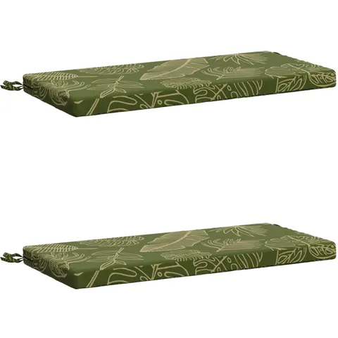 vidaXL Coussins de Banc SOEST 2 pc 100 % polyester Modèle feuille – 455042 – image 1