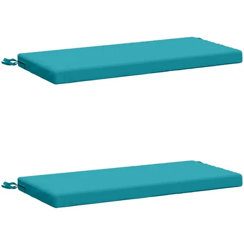 vidaXL Coussins de Banc SOEST 2 pc 100 % polyester Turquoise – 455141 – image 1